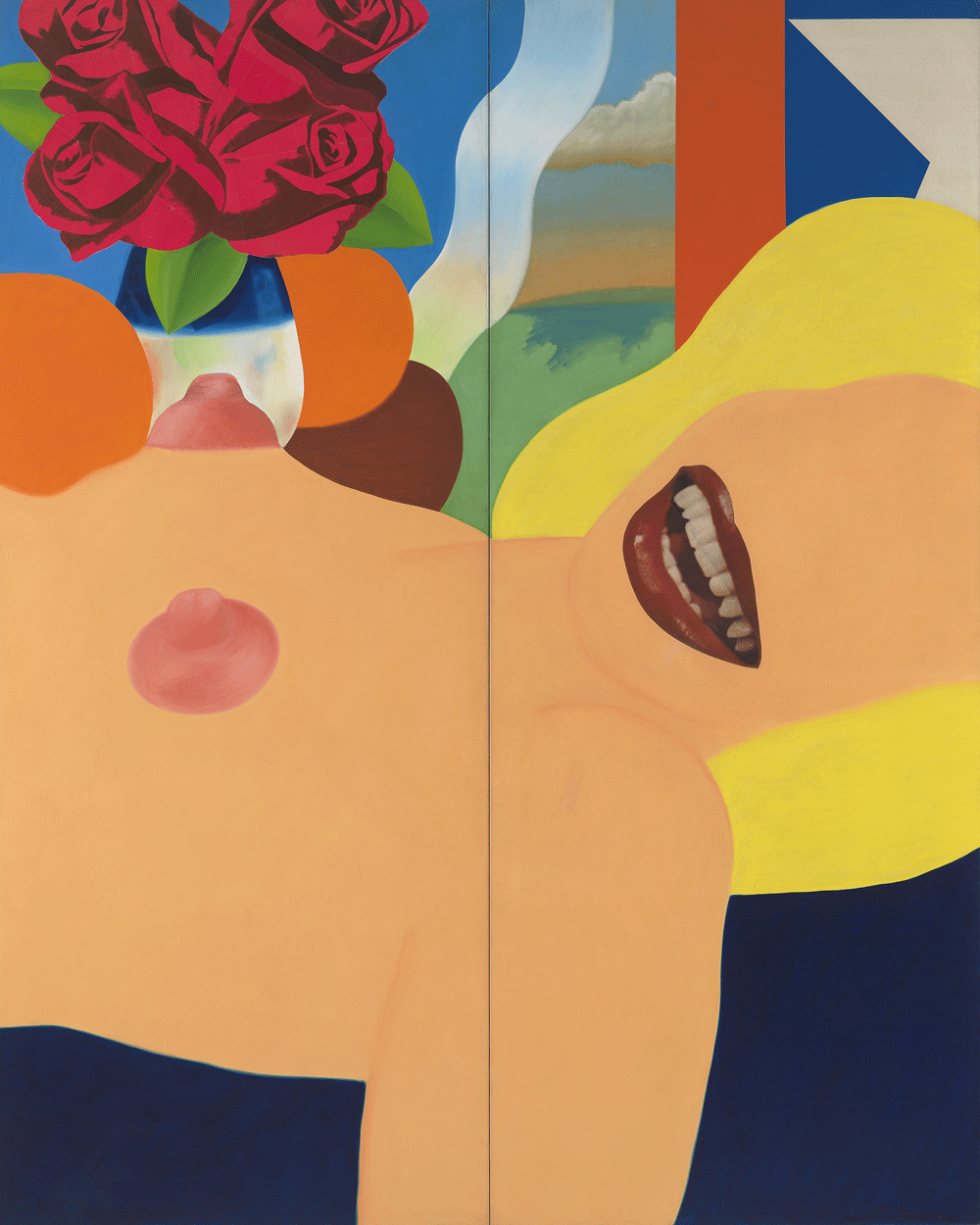 Tom Wesselmann Great American Nude #53, 1964 Huile et collage sur toile / oil and collage on canvas 304,8x243,84 cm /120 x 96 inches © The Estate of Tom Wesselmann/ Licensed by VAGA, New York