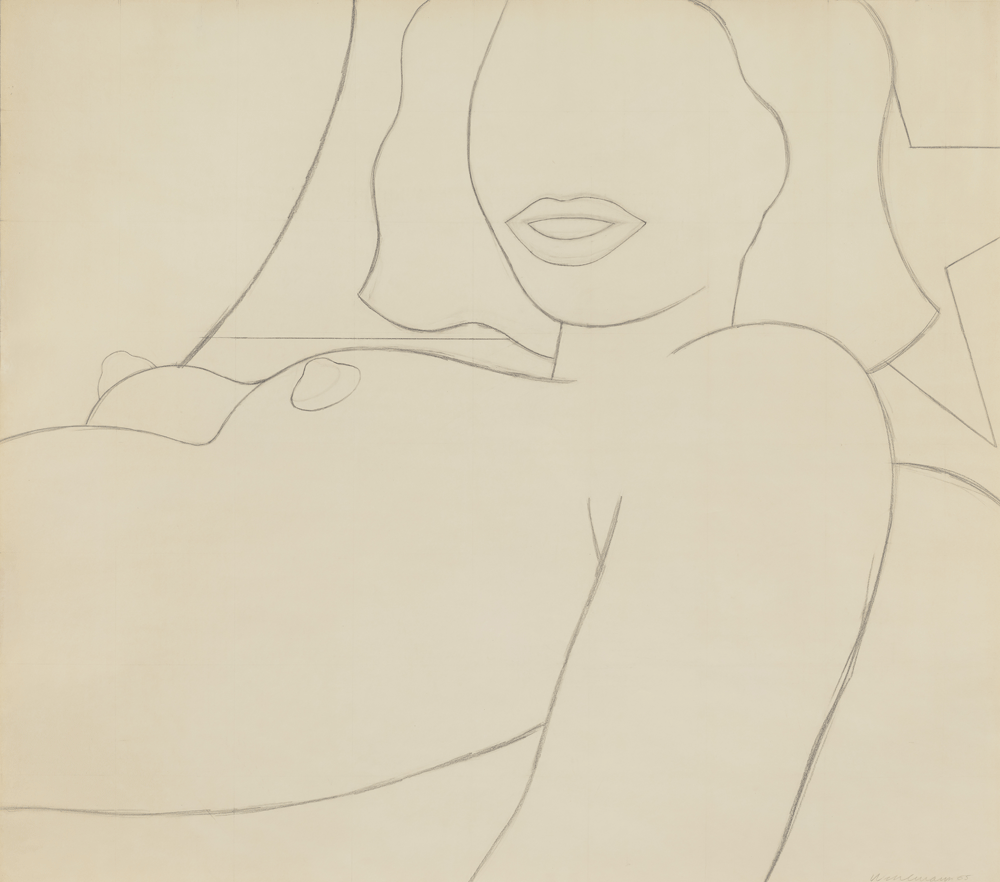 Tom Wesselmann Big Study for Great American Nude #75, 1965 Crayon sur papier / pencil on paper 119,38 x 134,62 / 47 x 53 inches © The Estate of Tom Wesselmann/ Licensed by VAGA, New York